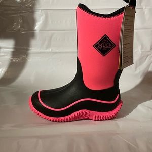 Kids Hale Muck Boot size 1. Neon Pink color.